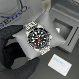ساعت مردانه سیکو 5 جی ام تی اتوماتیک صفحه مشکی 021647 SEIKO 5 GMT