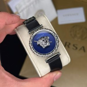 ساعت مچی زنانه ورساچه مدوسا سیلور بند چرمی Versace