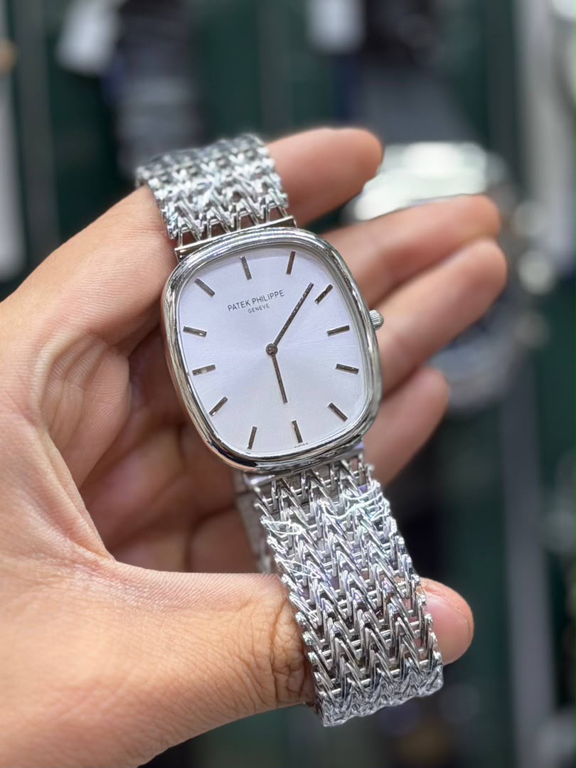ساعت مردانه موتور سوئیس پتک فیلیپ سیلور Patek Philippe Golden Ellipse - تصویر 4