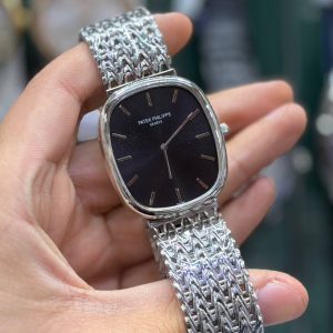 ساعت مردانه موتور سوئیس پتک فیلیپ سیلور Patek Philippe Golden Ellipse