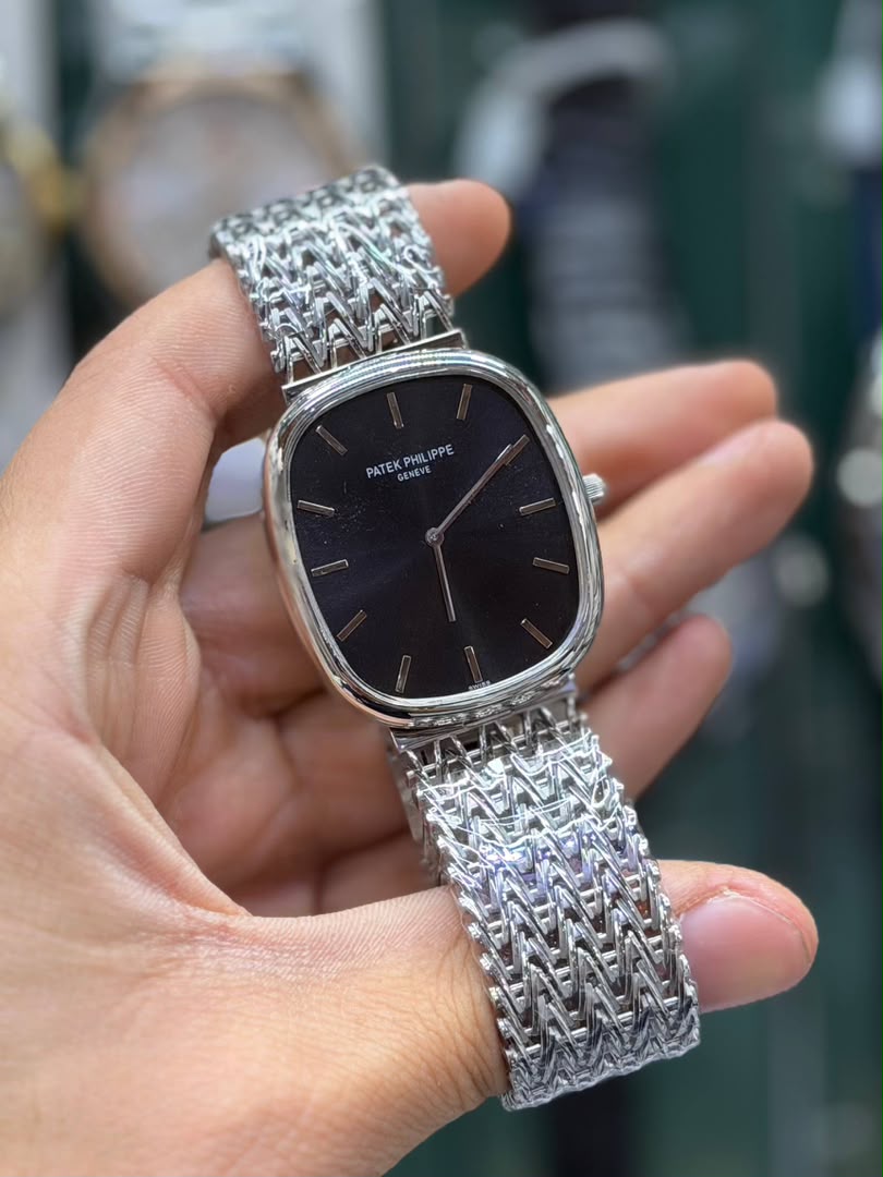 ساعت مردانه موتور سوئیس پتک فیلیپ سیلور Patek Philippe Golden Ellipse