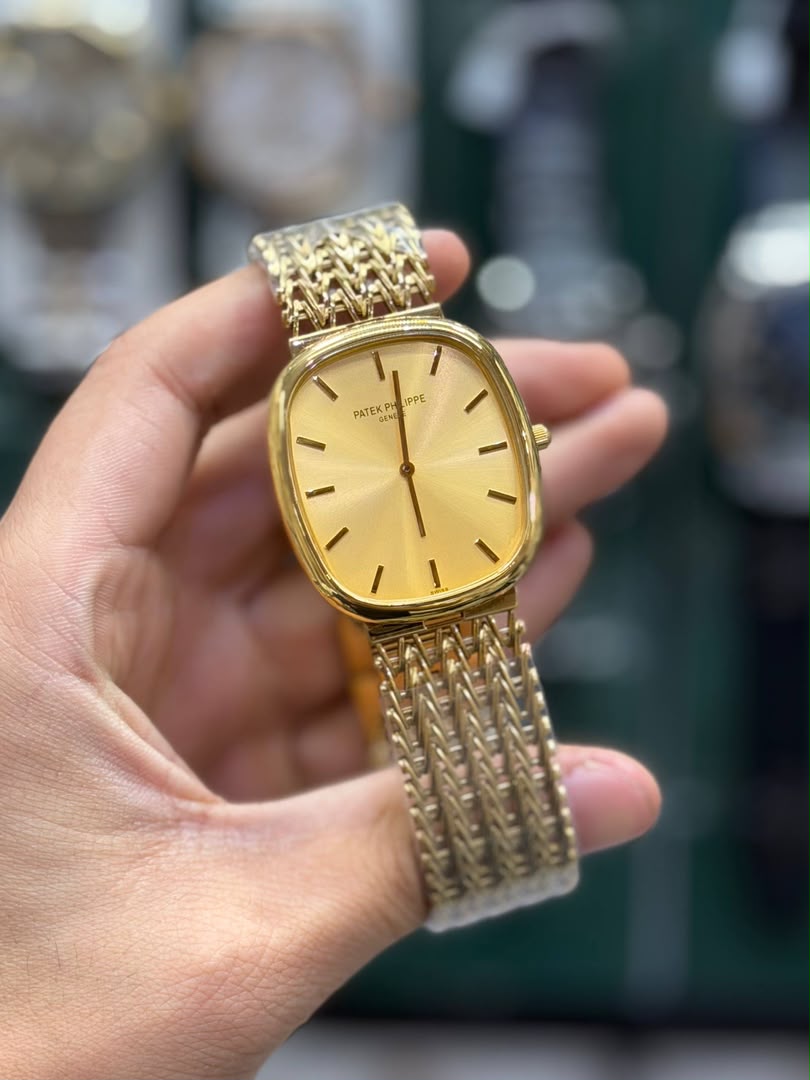 ساعت مردانه موتور سوئیس پتک فیلیپ طلایی Patek Philippe Golden Ellipse - تصویر 3