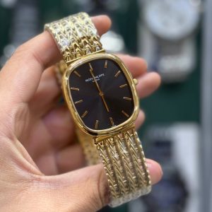 ساعت مردانه موتور سوئیس پتک فیلیپ طلایی Patek Philippe Golden Ellipse