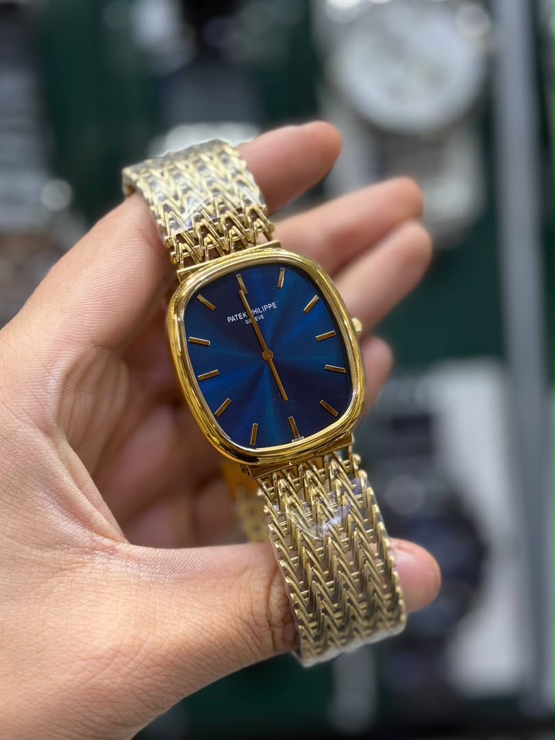 ساعت مردانه موتور سوئیس پتک فیلیپ طلایی Patek Philippe Golden Ellipse - تصویر 2