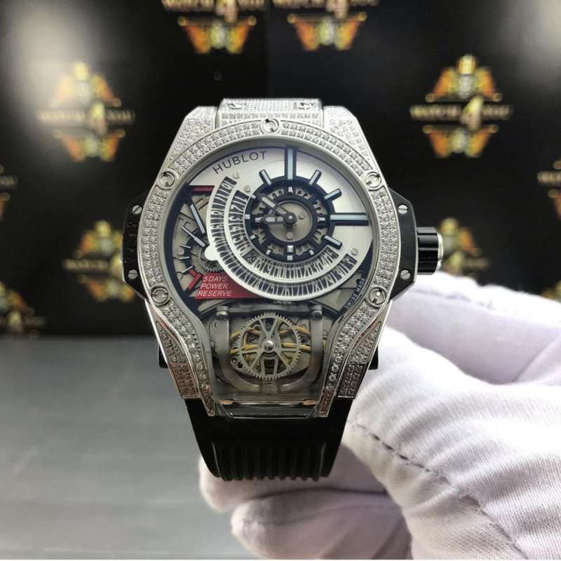 ساعت مچی مردانه فول نگین دایموند اتوماتیک هابلوت(Hublot) (2)