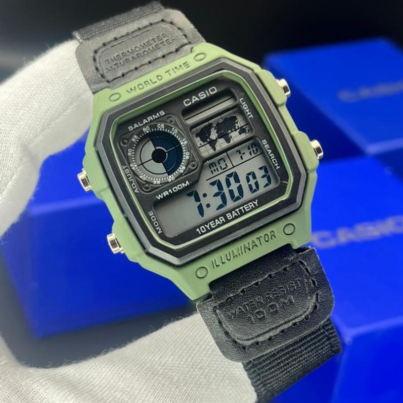 ساعت کاسیو مردانه بند برزنت دیجیتالی CASIO