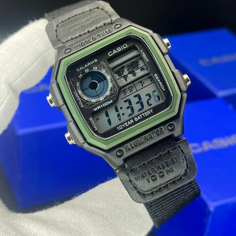 ساعت کاسیو مردانه بند برزنت دیجیتالی CASIO