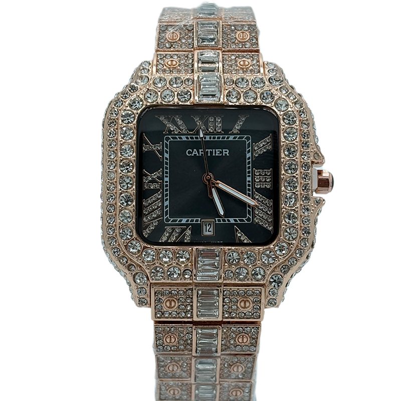 ساعت مردانه كارتيه سانتوز فول نگين Cartier Santos