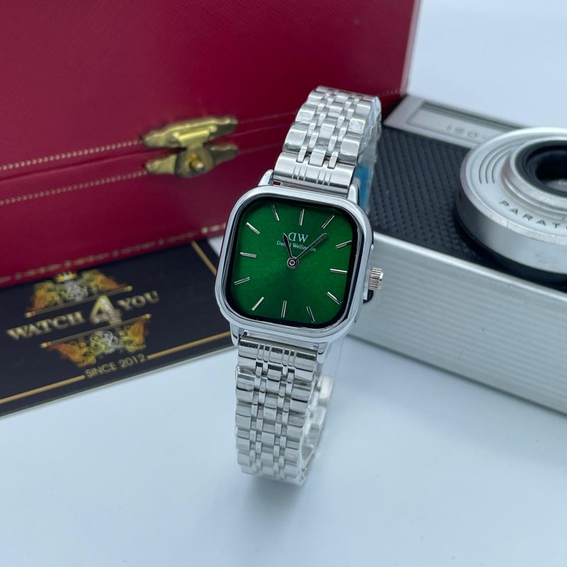 ساعت مچی زنانه دنيل ولينگتون سیلور صفحه سبز Daniel Wellington