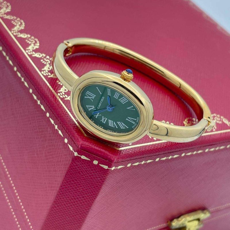 ساعت مچی زنانه کارتیه بایگنور طلایی Cartier Baignoire
