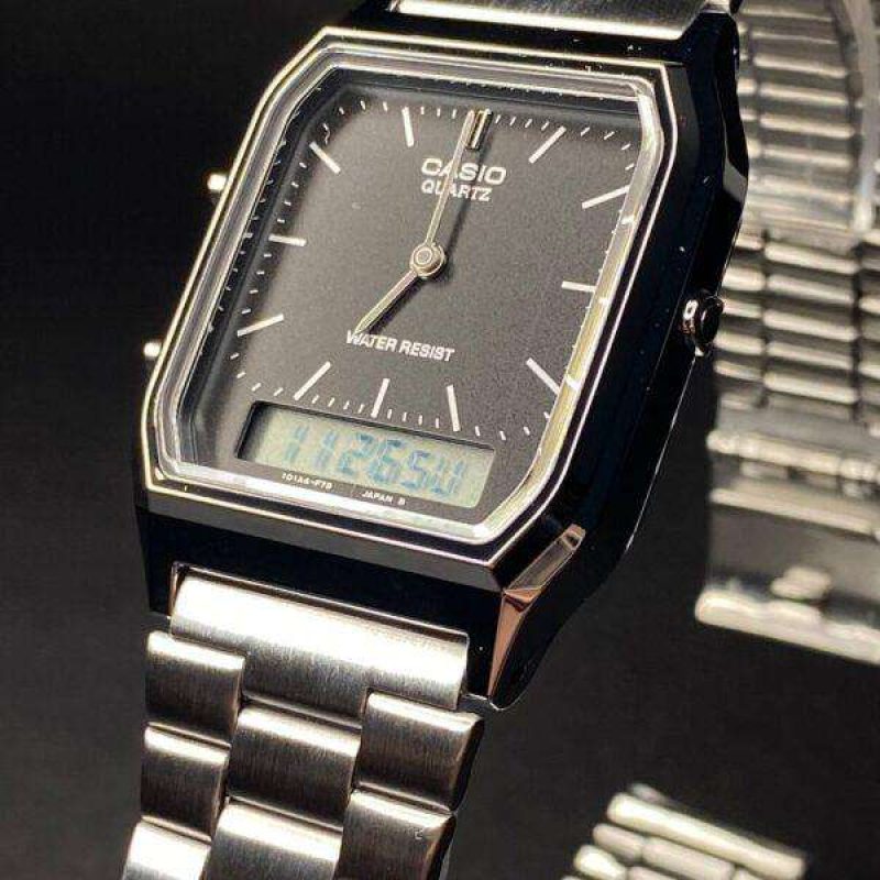 ساعت كلاسيک كاسيو دو زمانه Casio AQ-230A-1D Comby Vintage