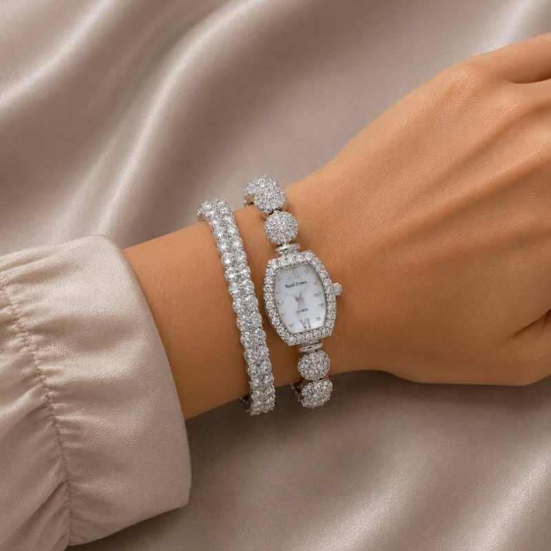 ساعت زنانه نگین دار رویال کرون  ROYAL CROWN
