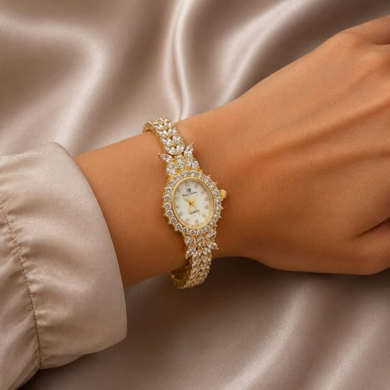 ساعت زنانه نگین دار رویال کرون  ROYAL CROWN