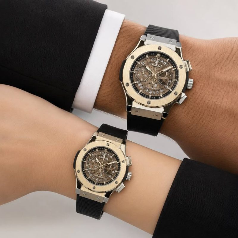 ساعت مچی ست هابلوت کرنوگراف اسکلتون Hublot