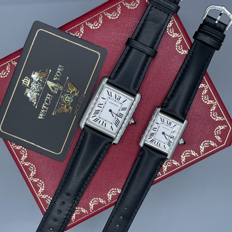 ساعت ست کارتیه کد دار مدل تانک Cartier