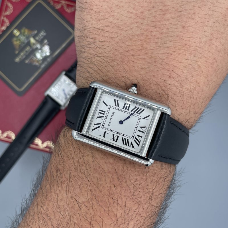ساعت ست کارتیه کد دار مدل تانک Cartier