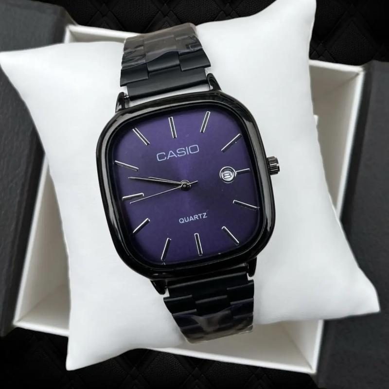 ساعت مچی مردانه کاسیو اولدمانی مشکی صفحه آبی Casio